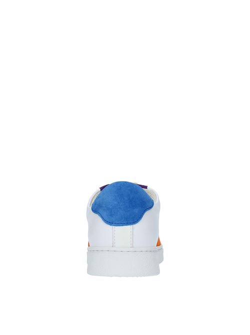 Leather and suede trainers ETRO | 12170 3007 0750BIANCO-ARANCIO-VIOLA-BLU